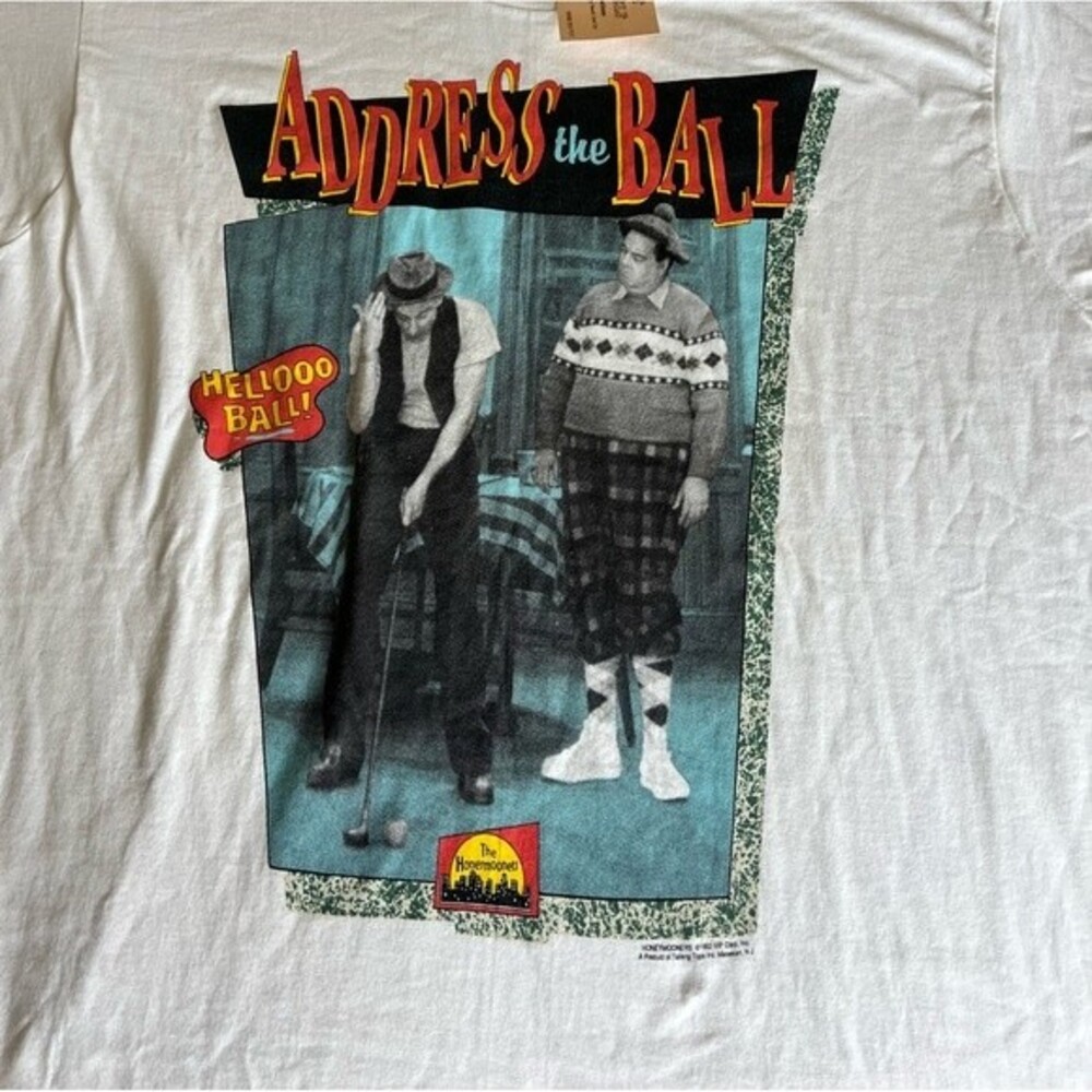 Vintage 1992 The Honeymooners Address The Ball Tee Size L Single stitch NWT